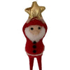 Christmas Felted Decoration - Santa with Gold Star