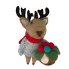 Felted Christmas Decoration Figgy pudding reindeer 