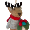 Christmas Felted Decoration - Figgy Pudding Reindeer